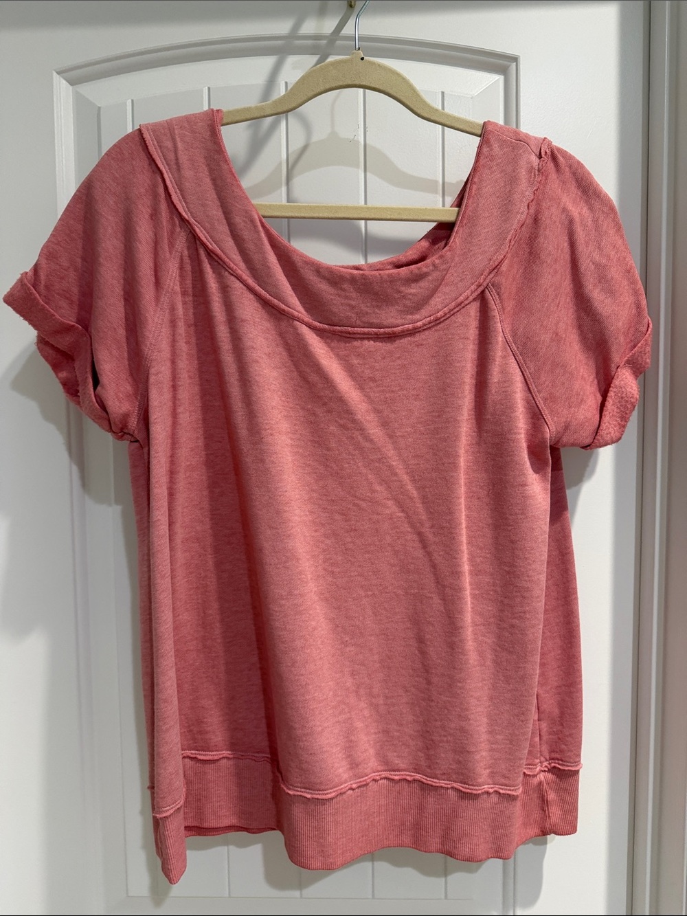 Maurices Mauve Pink Scoop Neck Short Sleeve Top
